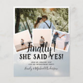 BUDGET写真婚約した結婚式の招待 (正面)