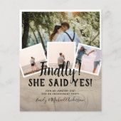 BUDGET写真婚約した結婚式の招待 (正面)