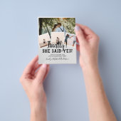 BUDGET写真婚約した結婚式の招待 チラシ (手)