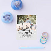 BUDGET写真婚約した結婚式の招待 チラシ (シングル)