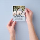 BUDGET写真婚約した結婚式の招待 チラシ (手)