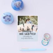 BUDGET写真婚約した結婚式の招待 チラシ (シングル)