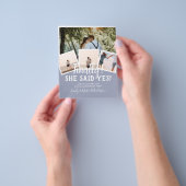 BUDGET写真婚約した結婚式の招待 チラシ (手)