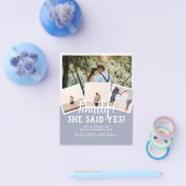 BUDGET写真婚約した結婚式の招待 チラシ (シングル)