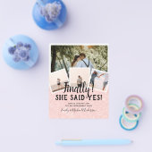 BUDGET写真婚約した結婚式の招待 チラシ (シングル)