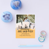 BUDGET写真婚約した結婚式の招待 チラシ (シングル)