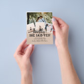 BUDGET写真婚約した結婚式の招待 チラシ (手)