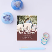 BUDGET写真婚約した結婚式の招待 チラシ (シングル)