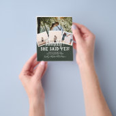 BUDGET写真婚約した結婚式の招待 チラシ (手)