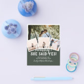 BUDGET写真婚約した結婚式の招待 チラシ (シングル)