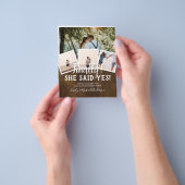 BUDGET写真婚約した結婚式の招待 チラシ (手)