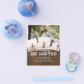 BUDGET写真婚約した結婚式の招待 チラシ (シングル)