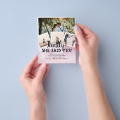 BUDGET写真婚約した結婚式の招待 チラシ (手)