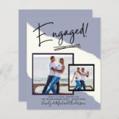 BUDGET写真婚約招待状告知スクリプト (正面/裏面)