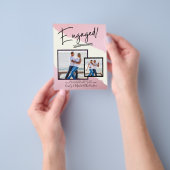 BUDGET写真婚約招待状告知スクリプト チラシ (手)