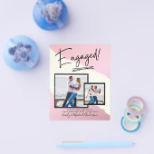 BUDGET写真婚約招待状告知スクリプト チラシ (シングル)