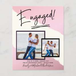 BUDGET写真婚約招待状告知スクリプト チラシ