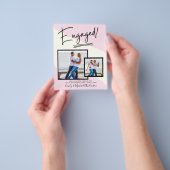 BUDGET写真婚約招待状告知スクリプト チラシ (手)