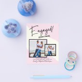 BUDGET写真婚約招待状告知スクリプト チラシ (シングル)