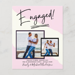 BUDGET写真婚約招待状告知スクリプト チラシ