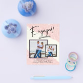 BUDGET写真婚約招待状告知スクリプト チラシ (シングル)