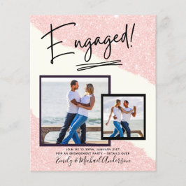 BUDGET写真婚約招待状告知スクリプト チラシ