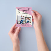 BUDGET写真婚約招待状告知スクリプト チラシ (手)