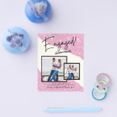 BUDGET写真婚約招待状告知スクリプト チラシ (シングル)