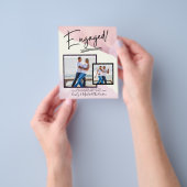 BUDGET写真婚約招待状告知スクリプト チラシ (手)