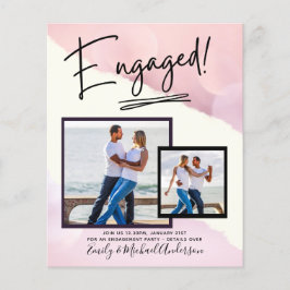 BUDGET写真婚約招待状告知スクリプト チラシ