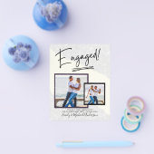 BUDGET写真婚約招待状告知スクリプト チラシ (シングル)