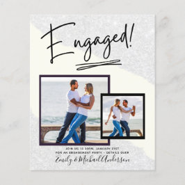 BUDGET写真婚約招待状告知スクリプト チラシ