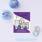 BUDGET写真婚約招待状告知スクリプト チラシ (シングル)