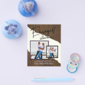 BUDGET写真婚約招待状告知スクリプト チラシ (シングル)