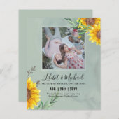 BUDGET写真救日または結婚式のひまわり (正面/裏面)