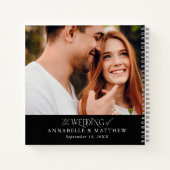 Budget写真結婚のゲストブックスクリプトタイポグラフィ ノートブック (裏面)