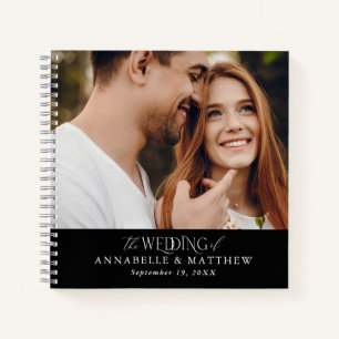 Budget写真結婚のゲストブックスクリプトタイポグラフィ ノートブック