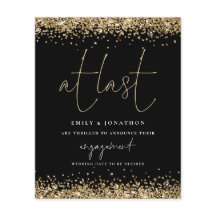 Budget写真at最後の金ゴールドグリッター婚約