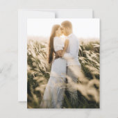 BUDGET写真QRコードウェディング招待RSVP詳細 (裏面)