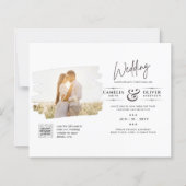 BUDGET写真QRコードウェディング招待RSVP詳細 (正面)