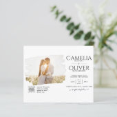 BUDGET写真QRコードウェディング招待RSVP詳細 (スタンド正面)