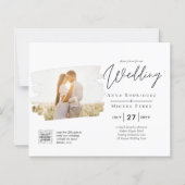 BUDGET写真QRコードウェディング招待RSVP詳細 (正面)