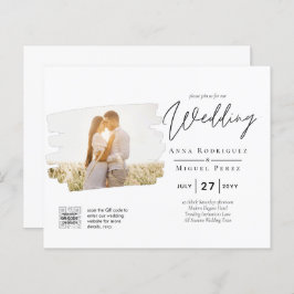 BUDGET写真QRコードウェディング招待RSVP詳細