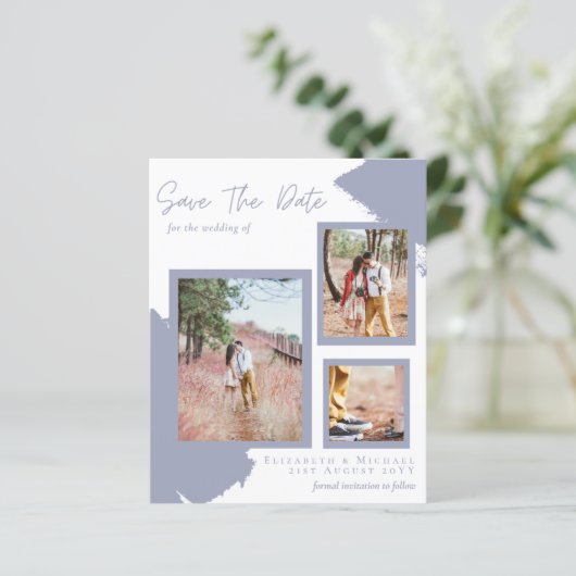 BUDGET写真SAVE the DATE婚約Dusty Blue (スタンド正面)