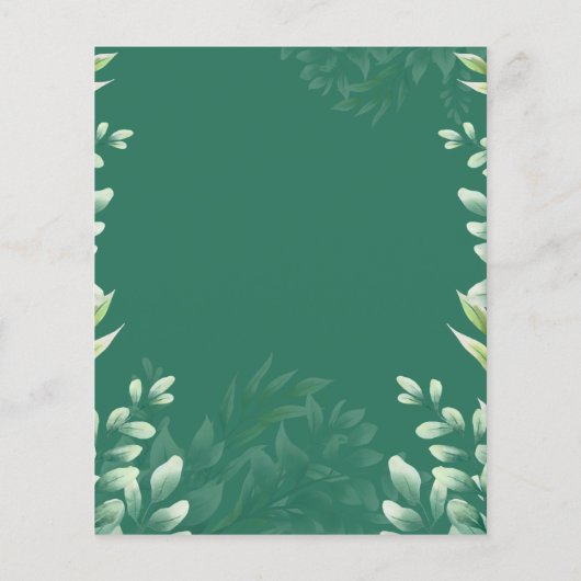 Budget写真Save the Date Greenery Botanical チラシ (裏面)