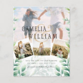 Budget写真Save the Date Greenery Botanical チラシ (正面)