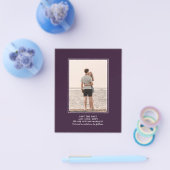 BUDGET写真Save the Date Plum Purple 結婚's チラシ (シングル)