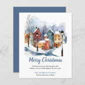 BUDGET冬の水の色の家クリスマスグリーティング (正面/裏面)