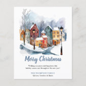 BUDGET冬の水の色の家クリスマスグリーティング (正面)