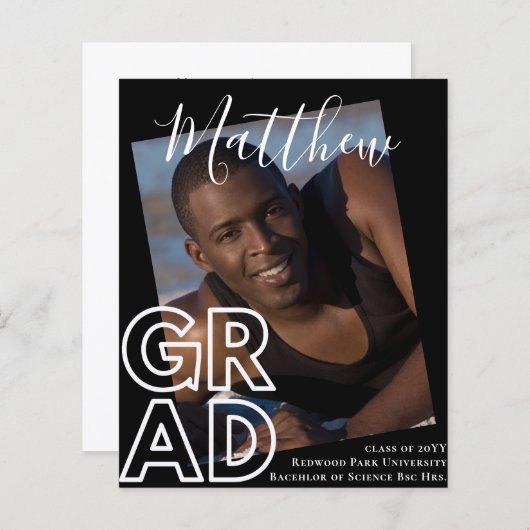 BUDGET卒業発表PHOTOクモダンラス (正面/裏面)